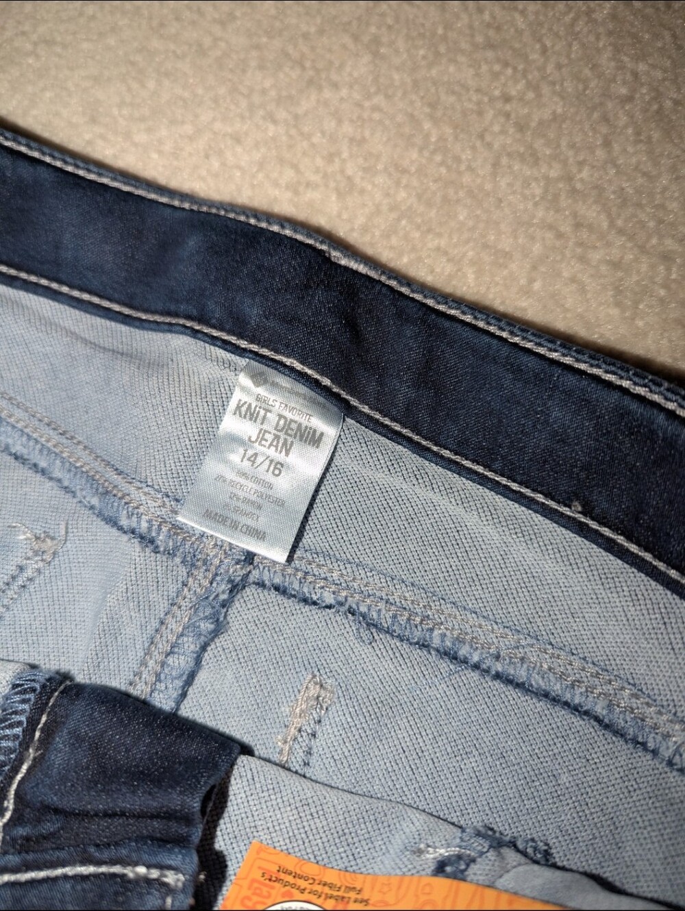 Nwt Members Mark Girls Favorite Jeans Sz 14/16 - Picture 3 of 3